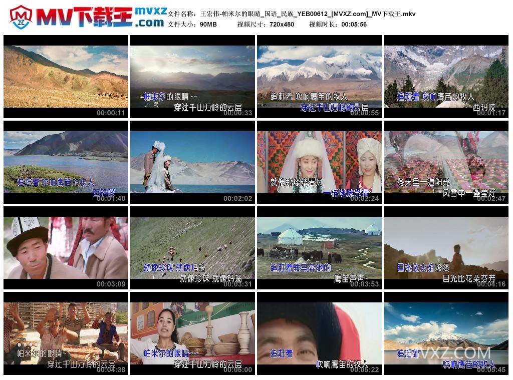 王宏伟-帕米尔的眼睛_国语_民族_YEB00612